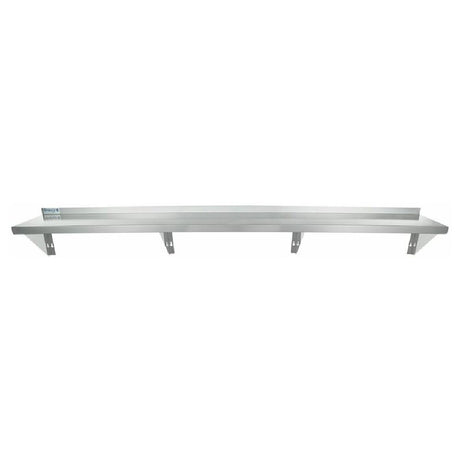 Empura Wall Mount Storage Shelf with Bracket Supports in Stainless Steel