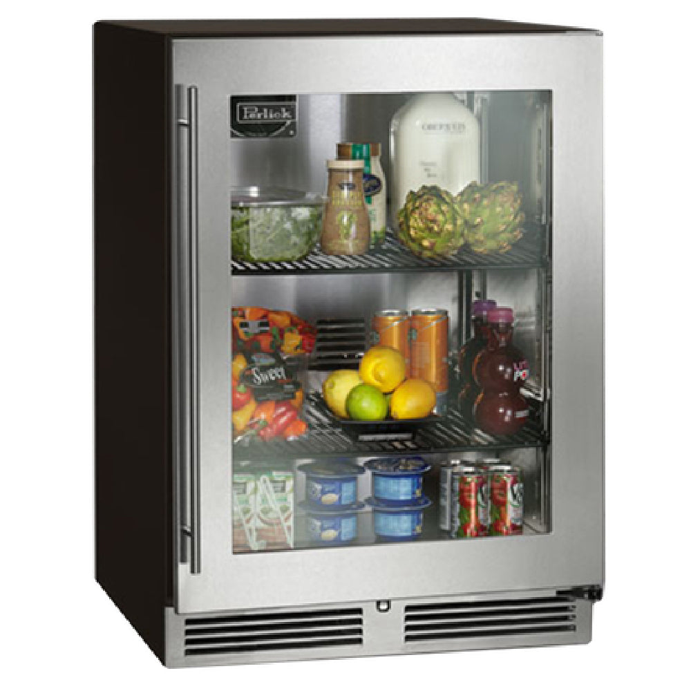 Perlick HC24RS-SG-STK - (QuickShip) Undercounter Refrigerator, 23-7/8"W X 24"D, Self-contained Refrigeration