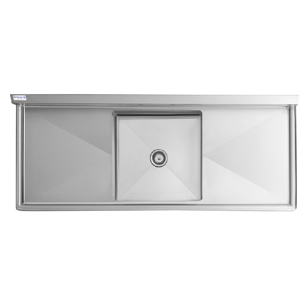 Stainless steel Empura Stainless EHD12424LR24 sink with double drainboards and heavy duty design