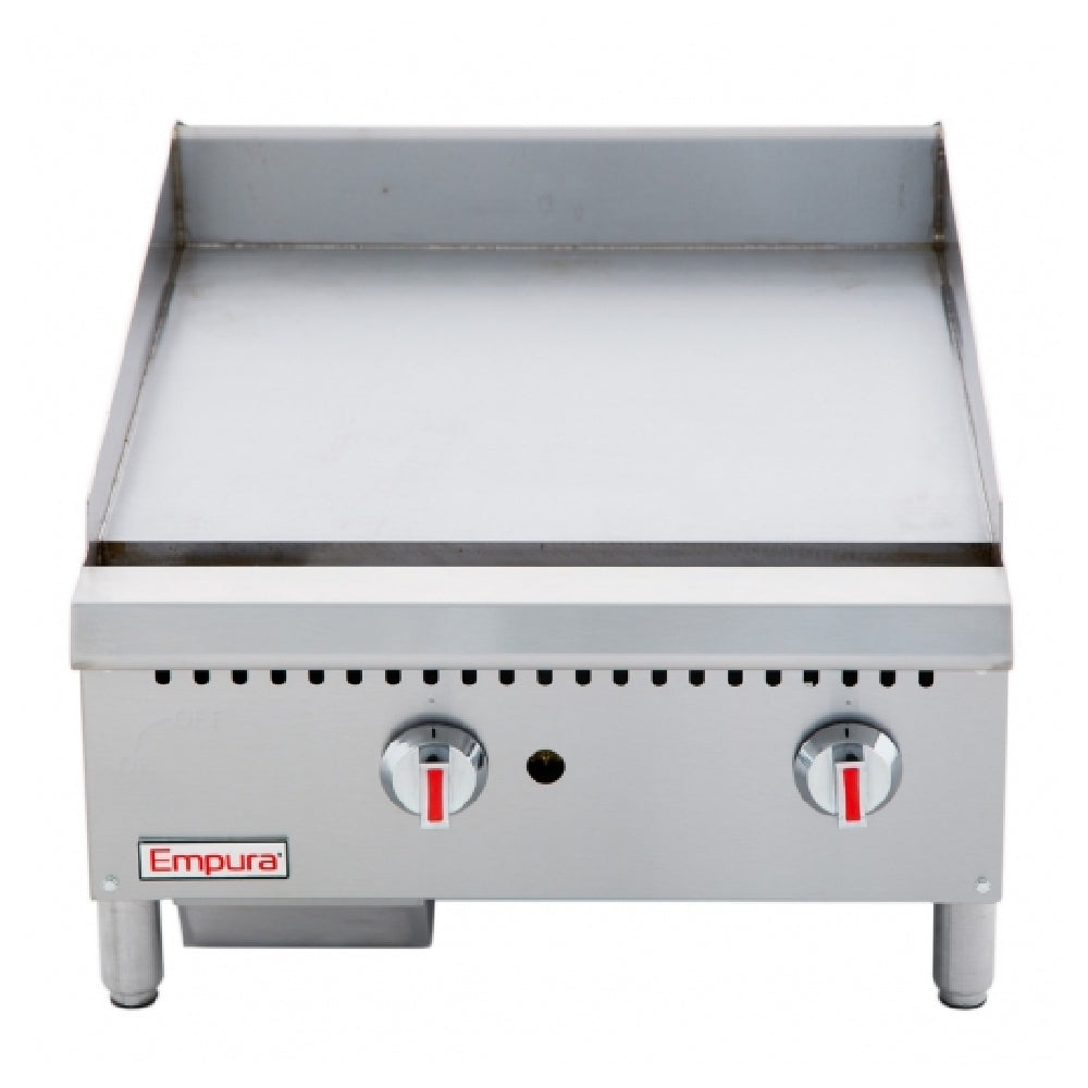 Empura Equipment EMG-24 Steel Countertop Griddle With 2 Burners 24" W 60000 BTU