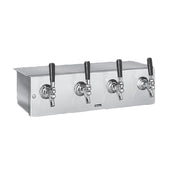 Stainless steel beer tap system with four handles for Perlick Space Saver Draft Beer Dispenser