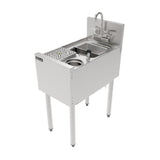 Perlick TSF14PS-SRT - TSF Series Underbar Prep Sink, 14" W X 24" D X 36" H, With Sink Bowl (9.75"W X 10.5" FTB X 6" D)