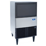 Commercial Manitowoc UDE0065A undercounter ice maker with stainless steel and black finish
