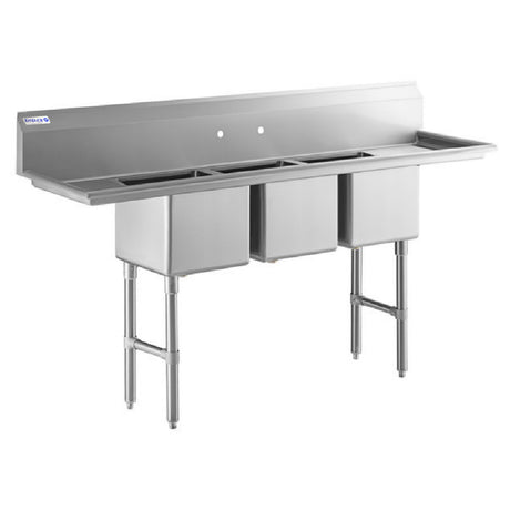 Empura Stainless EHD31515LR15 sink with three compartments and dual drainboards