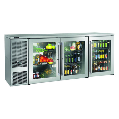 Perlick BBS84-SG-L-STK (QuickShip) Refrigerated Back Bar Cabinet Three-section