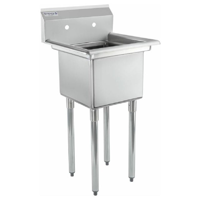 Stainless Steel Commercial Sink with Single Basin and Four Legs, Empura Stainless ESD11515