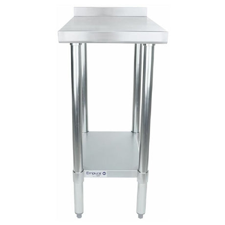 Empura FT1524E Stainless Steel Filler Table with Backsplash and Undershelf