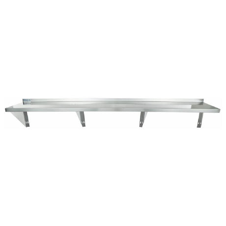 Stainless steel wall mount storage shelf Empura 1584WS18G with four brackets