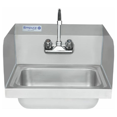 Empura EHS17SP Hand Sink with Backsplash and Faucet for Commercial Use