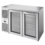 True Mfg. - Premier Bar TBR52-RISZ1-L-S-GG-1 - Refrigerated Back Bar Cooler, Two-section