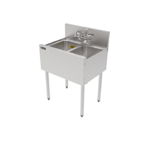 Perlick TS24M2 - TS Series Underbar Multi-tank Sink Unit, Two 18 Gauge Stainless Steel Compartments