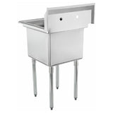 Empura Stainless ESD11818 Sink featuring standard duty design with legs and backsplash