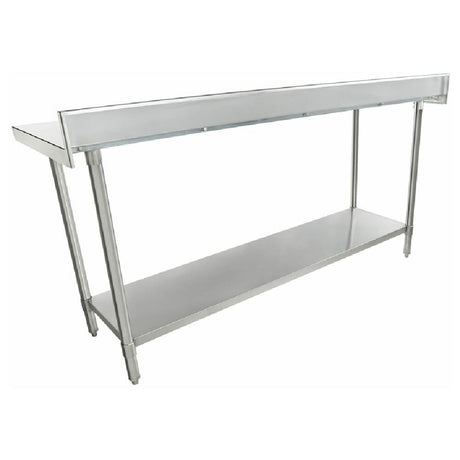 Stainless Steel Empura Super Duty Work Table with Backsplash and Lower Shelf