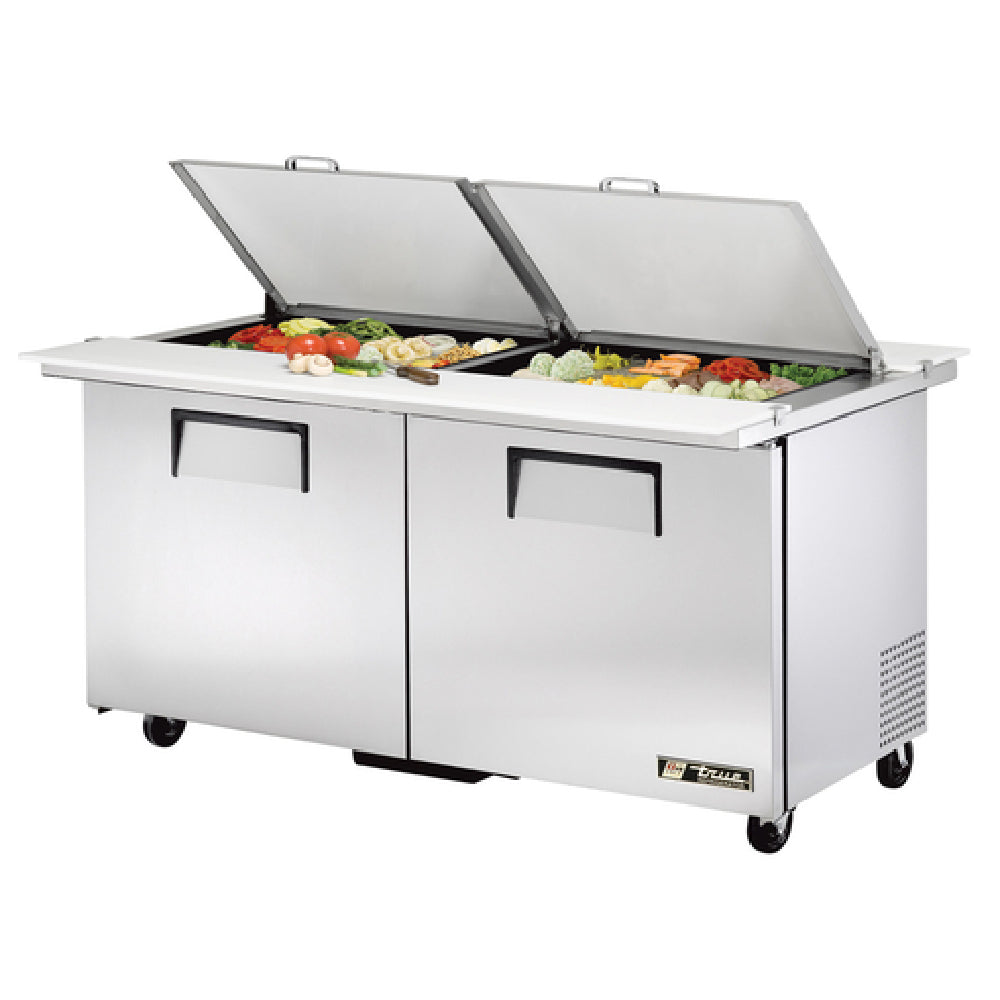 True Mfg. - General Foodservice TSSU-60-24M-B-DS-ST-HC - Dual Side Mega Top Sandwich/Salad Unit