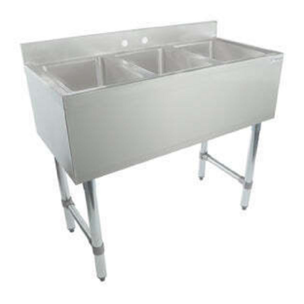 Empura EB3B101410 - Underbar Sink, 38"W X 18"D X 33.5"H Overall Size, 3-compartment