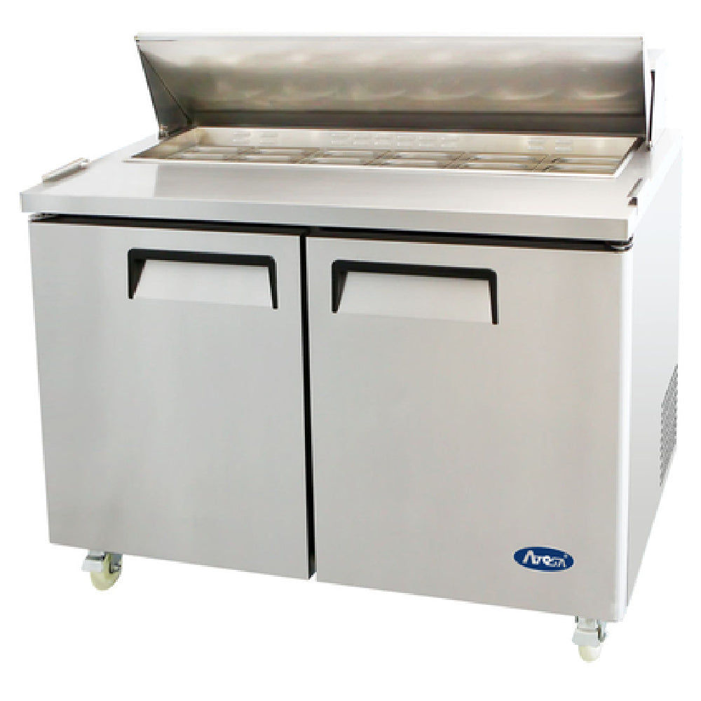 Atosa USA, Inc. MSF3610GR - Atosa Sandwich/Salad Top Refrigerator, Two-section, 36-5/16"W X 30"D X 41-3/8"H