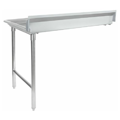 Stainless Steel Clean Dishtable with Tubular Legs and Raised Edges, Empura ECDT48R Model