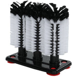 Marston Chemical 300016 Triple Glass Washing Brush Bar Glassware Cleaner With Base 3 Brushes