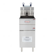 Commercial Stainless Steel Deep Fryer with Two Fry Baskets in Empura Stainless Black Diamond Model