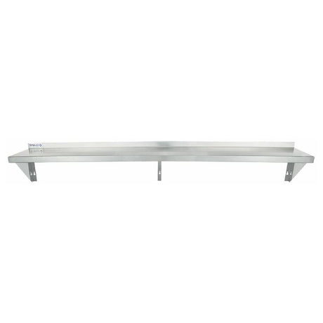 Stainless steel wall-mounted shelf with raised back edge for Empura 1272WS18G storage