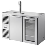 True Mfg. - Premier Bar TDR52-RISZ1-L-S-SG-1 - Refrigerated Draft Bar Cooler, Two-section