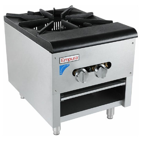 Commercial single-burner Empura Natural Gas Stock Pot Range with stainless steel finish