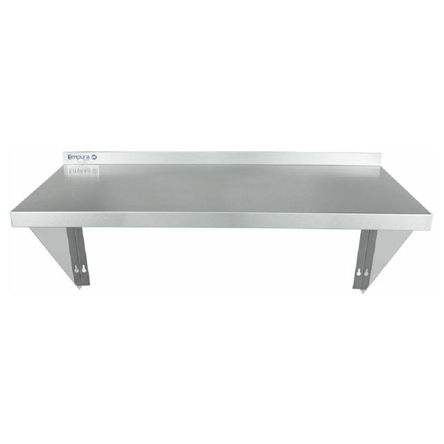 Empura Stainless 1836WS16G Heavy Duty Empura Wall Mount Storage Shelf 18" X 36" 16GA 430S/S Shelf And Brackets