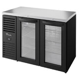 True Mfg. - Premier Bar TBR48-RISZ1-L-B-GG-1 - Refrigerated Back Bar Cooler, Two-section