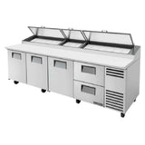 True Mfg. - General Foodservice TPP-AT-119D-2-HC_RH - Pizza Prep, 33 - 41°F Pan Rail
