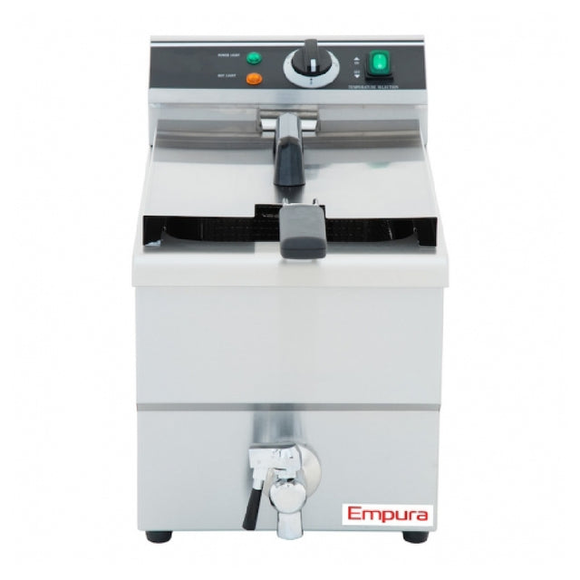 Empura Stainless E-DF-12L 25 Lb. Single Tank Electric Countertop Fryer Heavy Duty Stainless Steel Construction