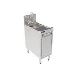 Perlick TSF12CM - TSF Series Underbar Chemical Storage Cabinet, 12" W X 24"D, 18 Gauge Stainless Steel Sink With Removable Perforated Wet Waste Pan