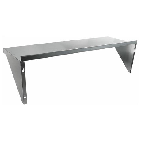 Stainless steel wall-mounted shelf with bracket supports for 1548WS18G wall mount storage