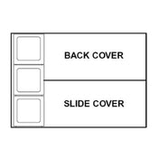 Technical diagram of Perlick BW3-18 Underbar ice chest cover assembly with placeholders