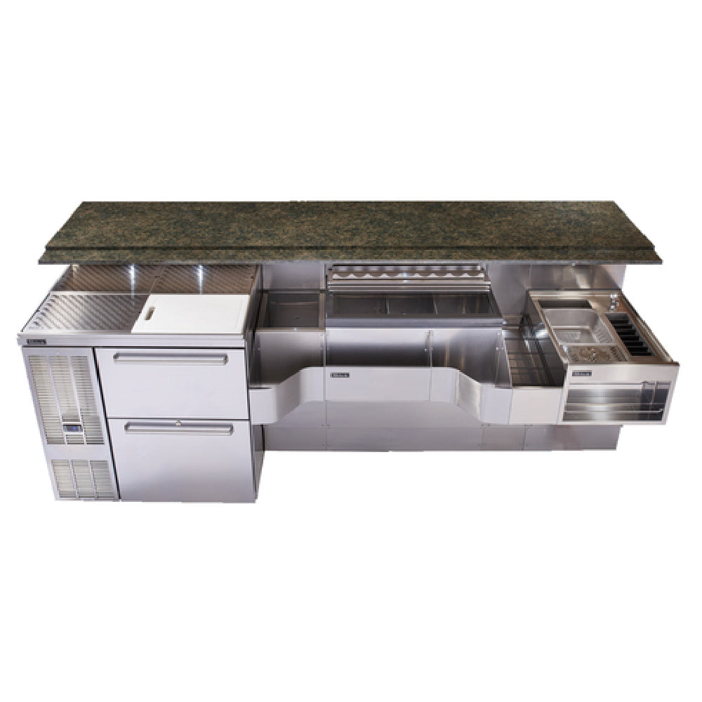 Perlick PTE68-A-WF - Tobin Ellis Signature Cocktail Station, Pre-configured, 68"W O.A.