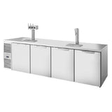 True Mfg. - Premier Bar TDR108-RISZ1-L-S-SSSS-1 - Refrigerated Draft Bar Cooler, Four-section