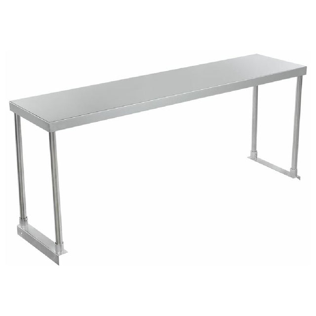 Stainless Steel Single-Tier Overshelf with Rectangular Top from Empura Stainless ESOS1248