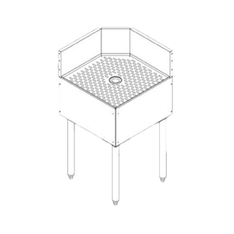 Perlick TS90TC TS Series Underbar Corner Angle Filler Inside Full Corner 90° Angle