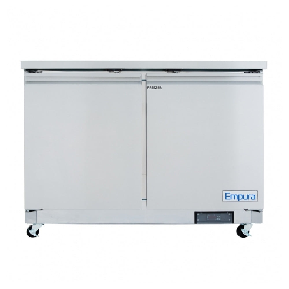 Empura Refrigeration E-KUC48F Stainless Steel Undercounter Freezer With 2 Doors 48.2" W 10.1 Cu Ft