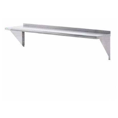 Stainless steel wall mount storage shelf with raised back edge from Empura 1884WS16G