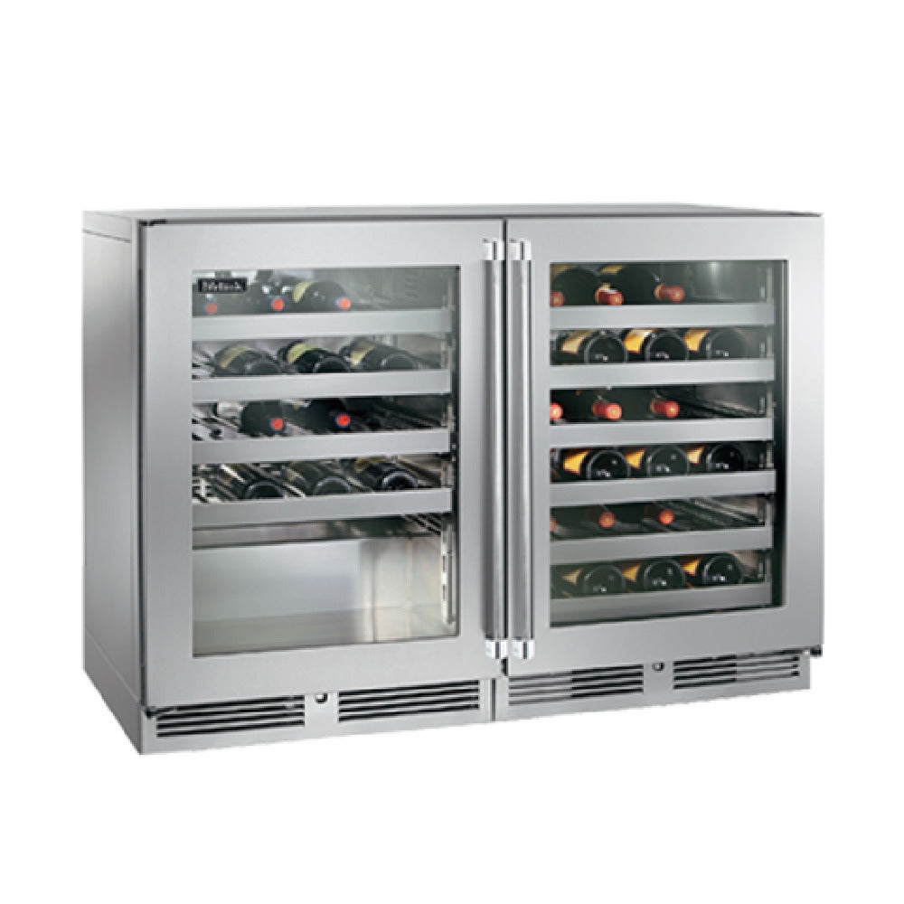 Perlick HC48WW4_BSDC C-Series Dual Zone Wine Reserve Refrigerator Undercounter