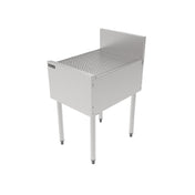 Stainless steel TSF Series Underbar drainboard with legs and ribbed surface, 20’’W x 24’’D