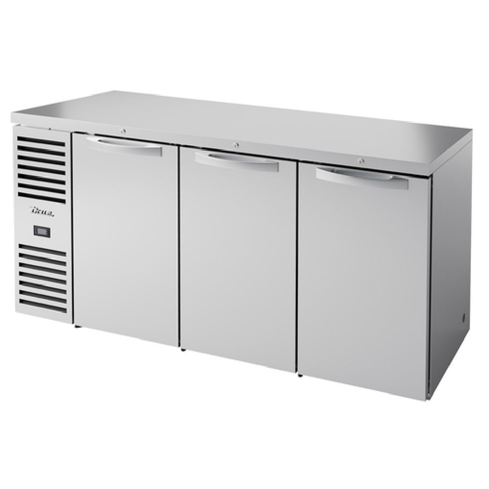 True Mfg. - Premier Bar TBR72-RISZ1-L-S-SSS-1 - Refrigerated Back Bar Cooler, Three-section
