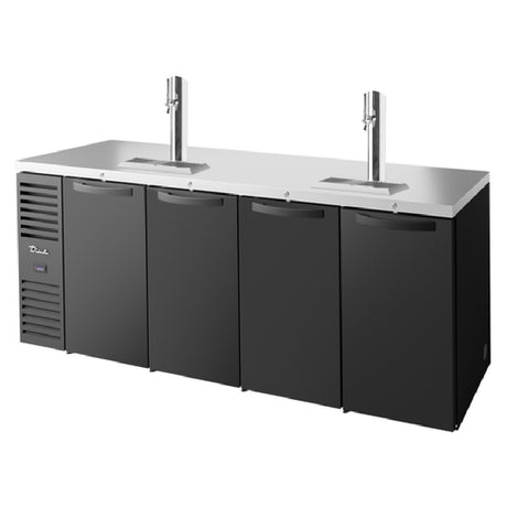 True Mfg. - Premier Bar TDR92-RISZ1-L-B-SSSS-1 - Refrigerated Draft Bar Cooler, Four-section