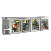 Perlick BBS108GS-S-4 Refrigerated Back Bar Cabinet Four-section 108"W