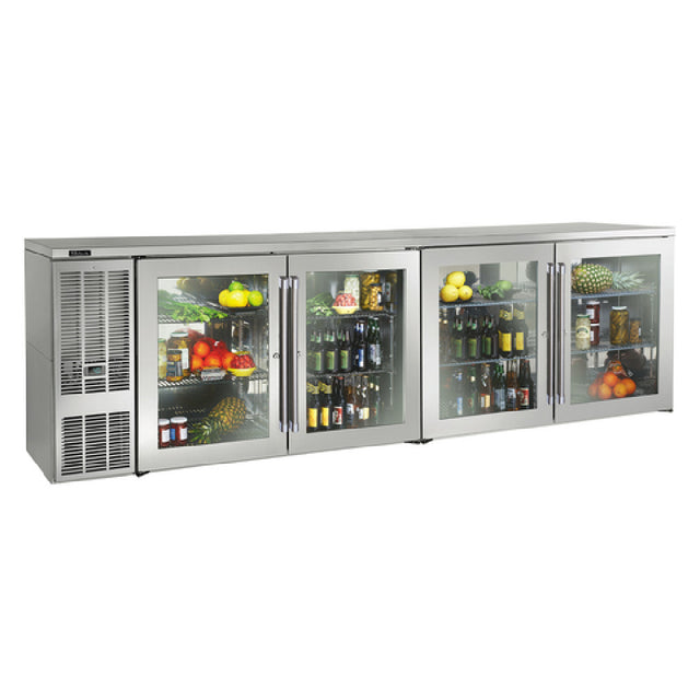 Perlick BBS108_SSRGDC Refrigerated Back Bar Cabinet Four-section 108"W