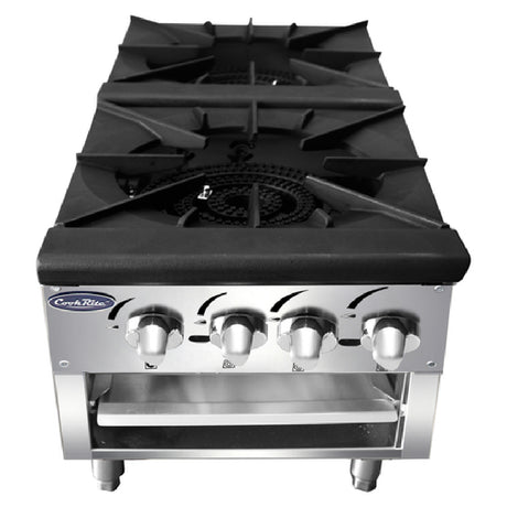 Atosa USA, Inc. ATSP-18-2L_NAT - CookRite Low Stock Pot Stove, Gas, (2) Three-ring Cast Iron Burners