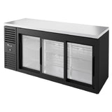 True Mfg. - Premier Bar TBR72-RISZ1-L-B-111-1 - Refrigerated Back Bar Cooler, Three-section