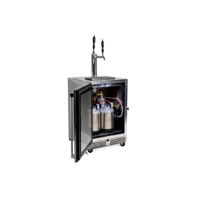 Perlick HC24RS4S-G0-SLFLT Mobile Tap Nitro And Cold Brew Coffee/Wine 23-7/8"W X 24"D X 38-3/8"H