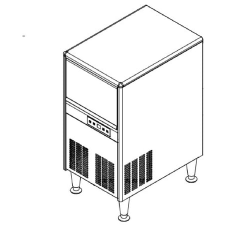 Empura Ice Machines E-UCF120 Ice Machine Undercounter Cube-style