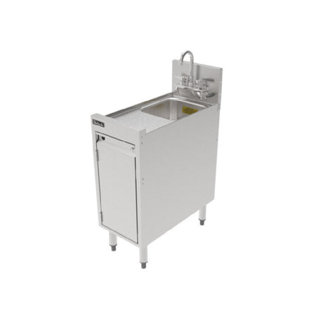 Perlick TSF12CM - TSF Series Underbar Chemical Storage Cabinet, 12" W X 24"D, 18 Gauge Stainless Steel Sink With Removable Perforated Wet Waste Pan